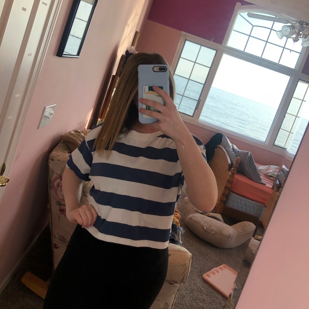 striped crop top